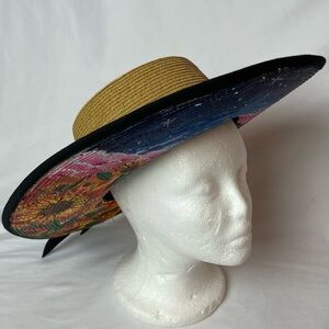 NWOT Hand Painted Straw Sun N Sand Hat